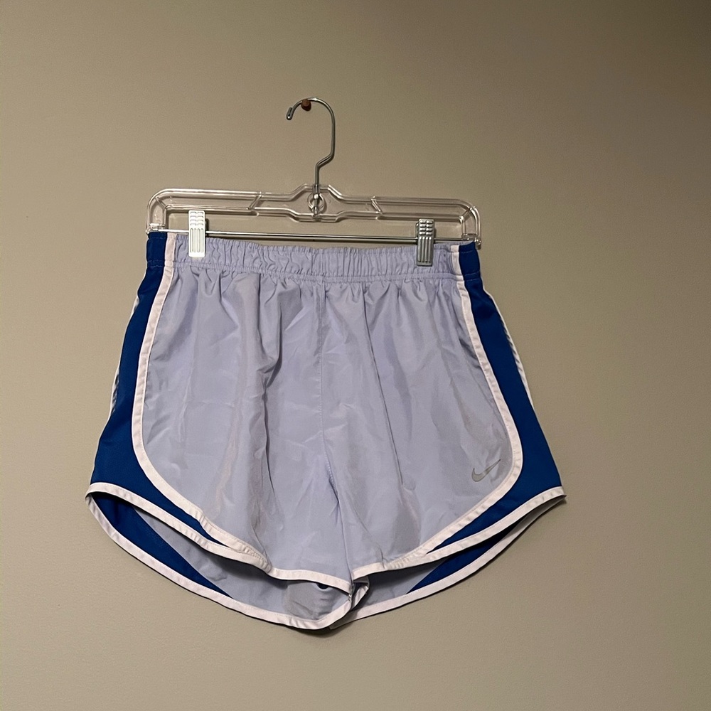 Nike Women's Athletic Shorts in Blue and White